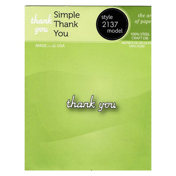 Stanzform Präge Stanzschablone Cutting Die - Poppystamps - Simple Thank You