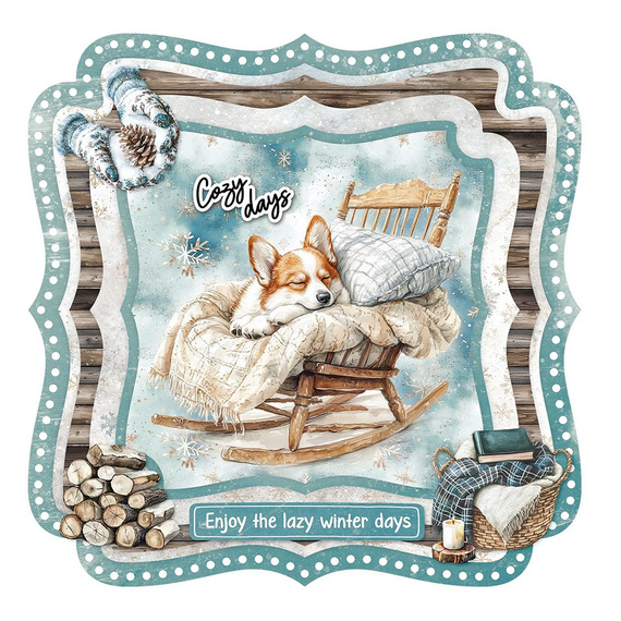 STUDIO LIGHT A4 Papierset + Elemente Scrapbooking Papier, Snowy Winter Days