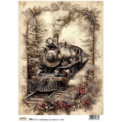 Reispapier A4 - ScrapLove - Christmas in sepia 5  - Weihnachten in sepia