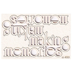 Dekorpappe Die Cut Chipboard aufschrift - Making Memories - 2pcs SCRAPINIECrapiniec
