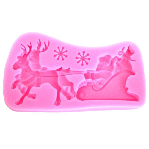 SILIKONFORM Mold Abformen Gießen Mould, Schlitten, Weihnachtsmann