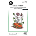 STUDIOLIGHT - Transparenter Stempe - Cute Rabbit, Niedliches Kaninchen mit Kürbissen