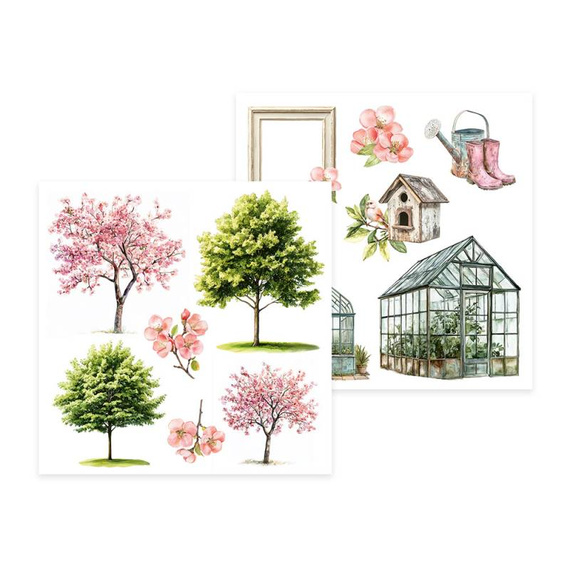P13 Set 24 Blatt 15x15cm doppelseitig Scrapbooking Papier Block 240g, Breathe and Bloom