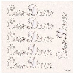 SCRAPINIEC Dekorpappe Die Cut Chipboard Dekoration Ornament, Caro Diario 2630