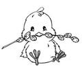 AGATERIA -Transparent Stempel Motivstempel Clear Stamp - Chicken, Hähnchen mit Basilikum 