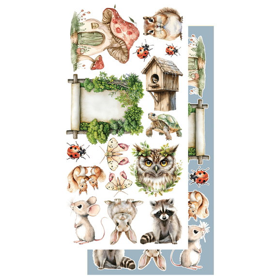 ALCHEMY OF ART Set 15x30cm Scrapbooking Papier, Magic of the Northern Lights, aurora