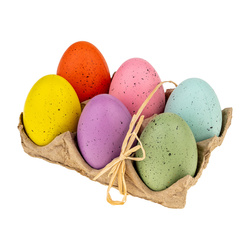 Bunte Plastikeier 6 cm - 6 Stück