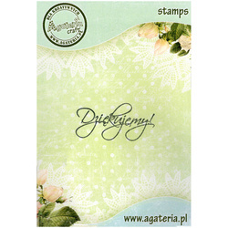 AGATERIA - Transparent Stempel Motivstempel Clear Stamp Dziekujemy! - Untertitel PL