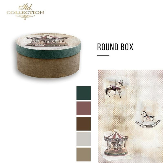 ITD Reispapier Decoupage Bastelpapier Softpapier Serviettentechnik, Karussell R1646