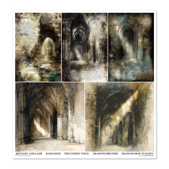 ITD COLLECTION Scrapbooking Papier Set 30x30 cm Scrapbooking Papier - Light & Shadow 2