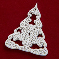 SCRAPINIEC Dekorpappe Die Cut Chipboard Dekoration Ornament 2-lagig - kleiner Weihnachtsbaum Idea d'oro 