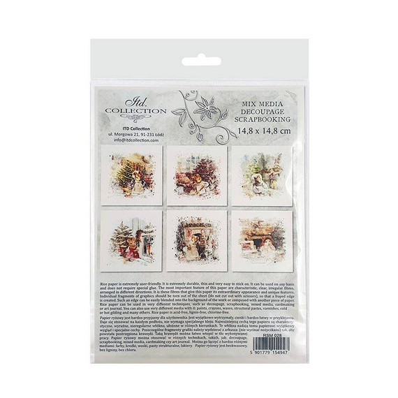 ITD Reispapier Decoupage Bastelpapier, RSM028 Mäuse