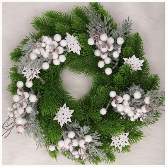 Weihnachtszweig weiß gefrostet - 1 Zweig