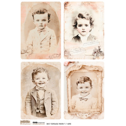 Reispapier Decoupage Bastelpapier A4 - Scraplove - Boy Vintage Photo 1