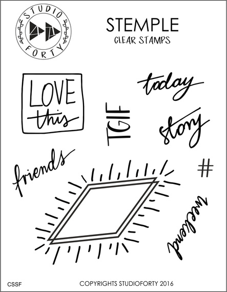 STUDIO FORT Transparenten Stempel Motivstempel - TGIF #29
