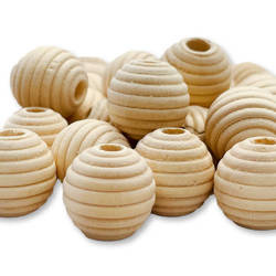 Holzperlen in geschlossener Box, Mischungsgröße 234 Stück