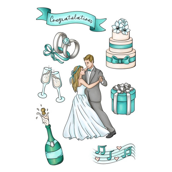 AGATERIA - Transparent Stempel Motivstempel Clear Stamp, Celebration