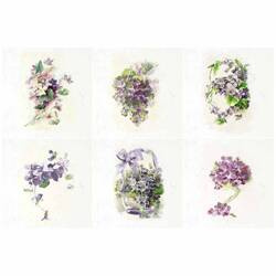 ITD Reispapier Decoupage SET Bastelpapier, Blumen, Veilchen RSM076