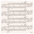 SCRAPINIEC Dekorpappe Die Cut Chipboard Dekoration Ornament, Podziękowania