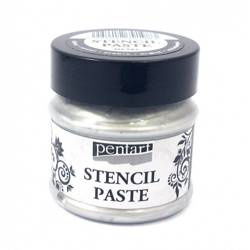 Metallic-Schablonenpaste - Schablonenpaste - PENTART - silber / silber 50ml