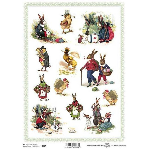 ITD Reispapier Decoupage Bastelpapier Softpapier Serviettentechnik, Tiere R287