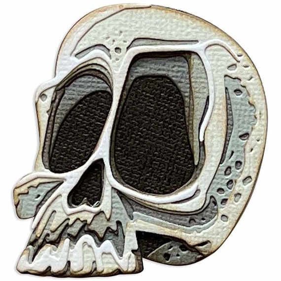 SIZZIX Stanzform Präge Stanzschablone Cutting Die, Spencer Colorize by Tim Holtz Schädel