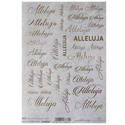 Reispapier für Decoupage mit Hot-Print A5 ITD-RH009 Hallelujah