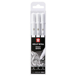 Gelly Roll Stifte - Real White - 3 Stück - weiß