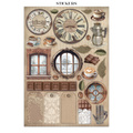 Set aus Junk Journal-Papieren, Aufklebern und Elementen - Coffee & Chocolate - Stamperia 