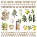 SCRAPANDME Set von 6St 30x30 doppelseitig Scrapbooking Papier - Sunny Blooms