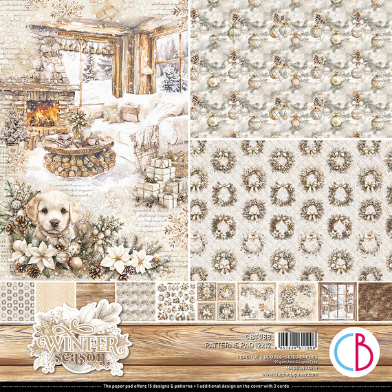 Scrapbooking Papier Set 30x30 cm – Paterns Pad- Bastelpapier - Ciao Bella – Winter Season