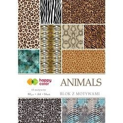 HAPPY COLOR Motivblock 15 Blatt Scrapbooking Craft Papier 80g A4, Animals