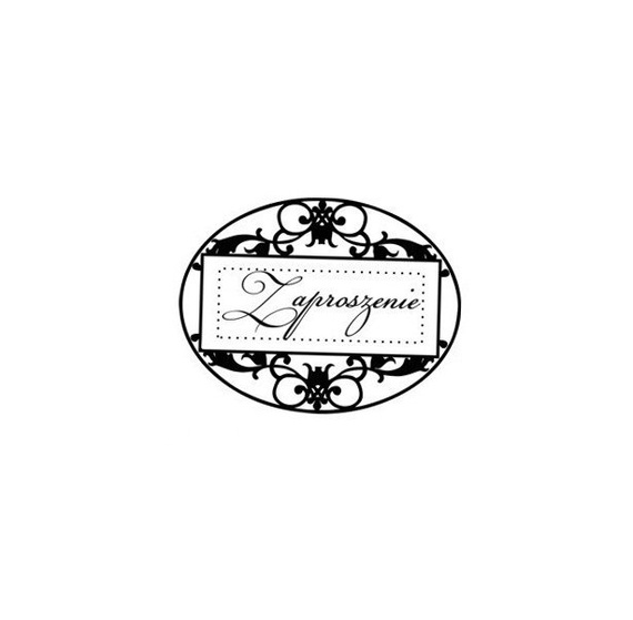 AGATERIA - Transparent Stempel Motivstempel Clear Stamp - Zaproszenie - Untertitel PL