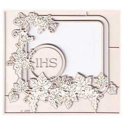 SCRAPINIEC Dekorpappe Die Cut Chipboard Dekoration Ornament, Weinrebe Rahmen