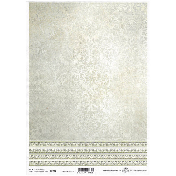 ITD Reispapier Decoupage Bastelpapier Serviettentechnik-R2222 Damast