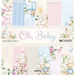 SCRAPANDME Set von 6St 30x30 doppelseitig Scrapbooking Papier - Oh, Baby