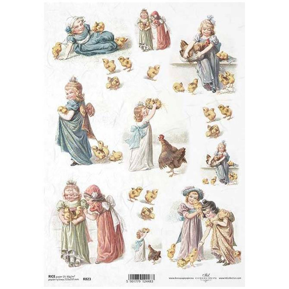 ITD Reispapier Decoupage Bastelpapier Softpapier Serviettentechnik, Kinder R823