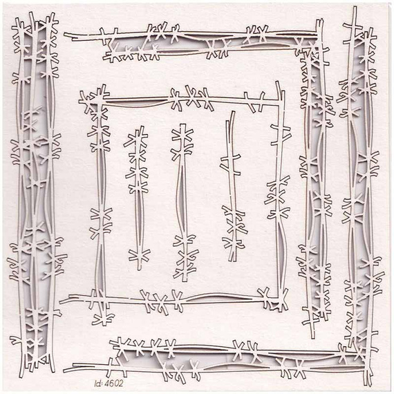 Dekorpappe Die Cut Chipboard - Kreuzstich-Set - Scrapiniec