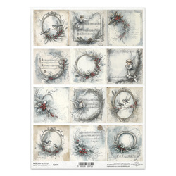 Reispapier für Decoupage A4 - Girlanden Noten Vögel Engel - R2670 - Itd Collection