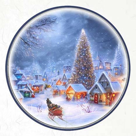 ITD Reispapier Decoupage SET Bastelpapier, rahmen vintage zeichen winter RSM060 