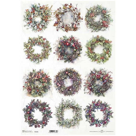 Reispapier für Decoupage-Girlanden A3 ITD-1122L