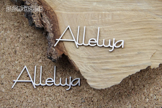 Dekorpappe Die Cut Chipboard Halleluja 04 2pcs SC