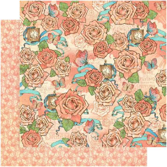 GRAPHIC45 30x30cm doppelseitig Scrapbooking Papier Designpapier, Beautiful Dreamer