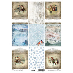 ITD Etikettenset SCRAPBOOKING TAG-234 Winterhintergründe, Ansichten