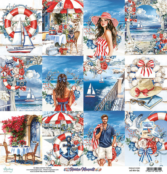 Scrapbooking Papier 30x30 - Mintay - Riviera Moments 06