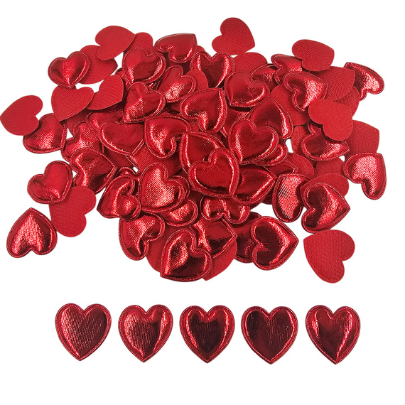 Dekorative Stoffherzen 2 cm - 100Stück