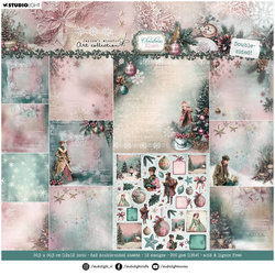 STUDIOLIGHT Set 12 Blatt 30x30cm doppelseitig Scrapbooking Papier - Festive Nostalgia