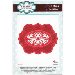 Stanzform Präge Stanzschablone Cutting Die - Creative Expressions - CED3023 - Schneeflockenrahmen