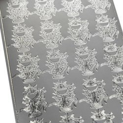 Dekorativer Aufkleber Kelch Silber