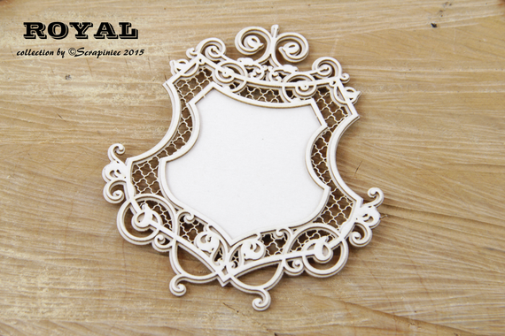 SCRAPINIEC Dekorpappe Die Cut Chipboard Dekoration Ornament, Rahmen 3763